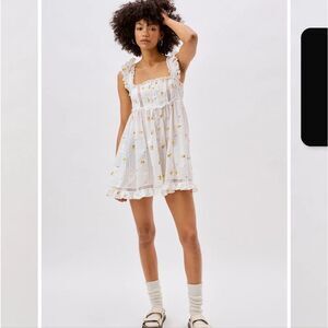 For Love And Lemons × Free People Leann Mini Dress White Size Small New